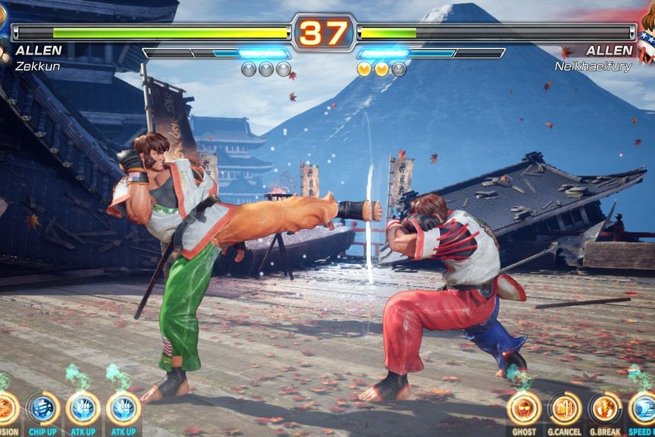 Picture of two Allens duking it out in Fighting EX Layer
