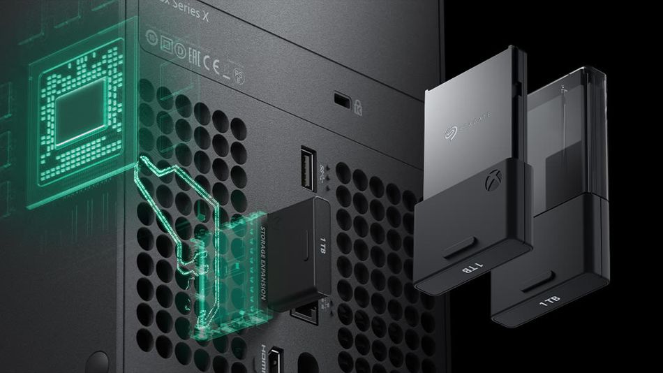 Xbox Series X rear panel and Storage Expansion Cards