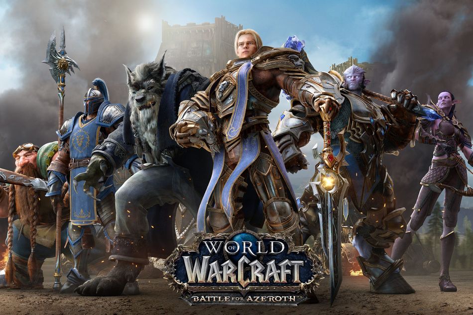 King Anduin Wrynn posing for a picture with his sidekicks.