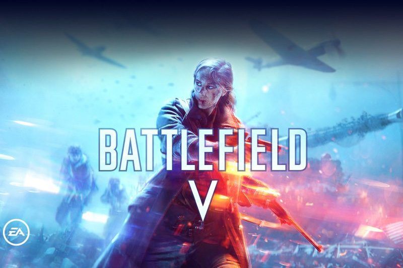 picture showing a woman holding a gun on the battlefield