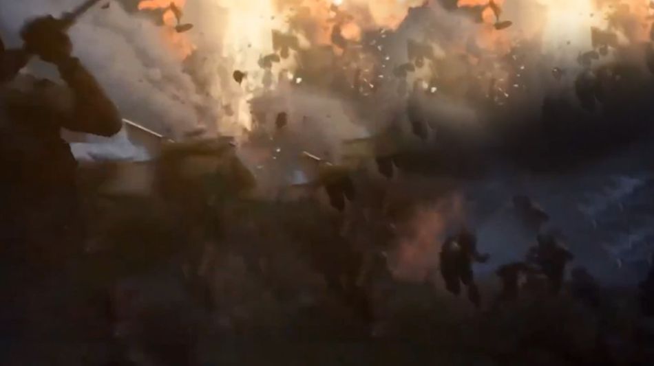 Battlefield leaked screenshot showing explosion