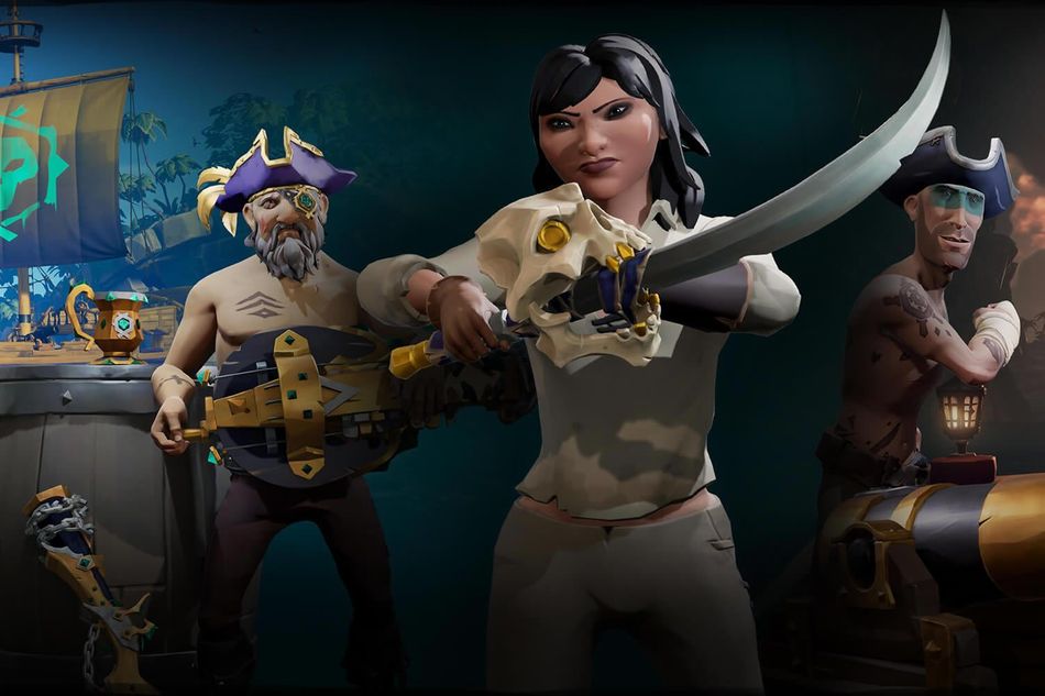 Sea of Thieves characters posing on a poster