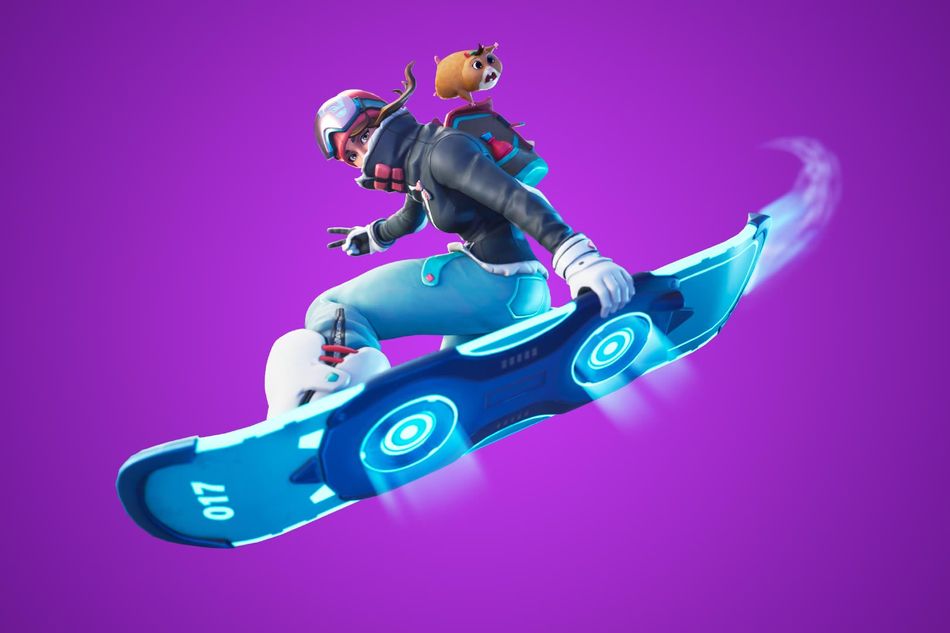 Fortnite's newly added means of transportation - the drift board