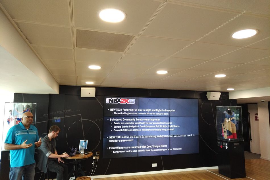 Rob Jones doing a presentation on NBA 2K19