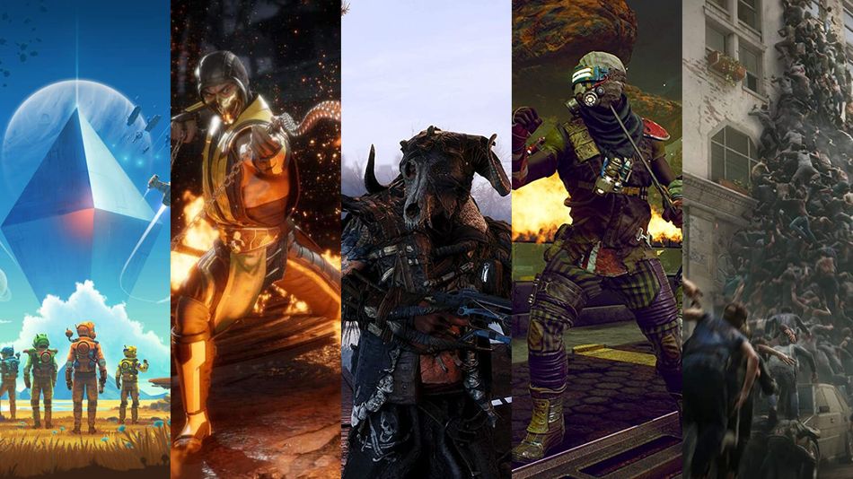 ps plus double discount sales highlights showing various game scenes