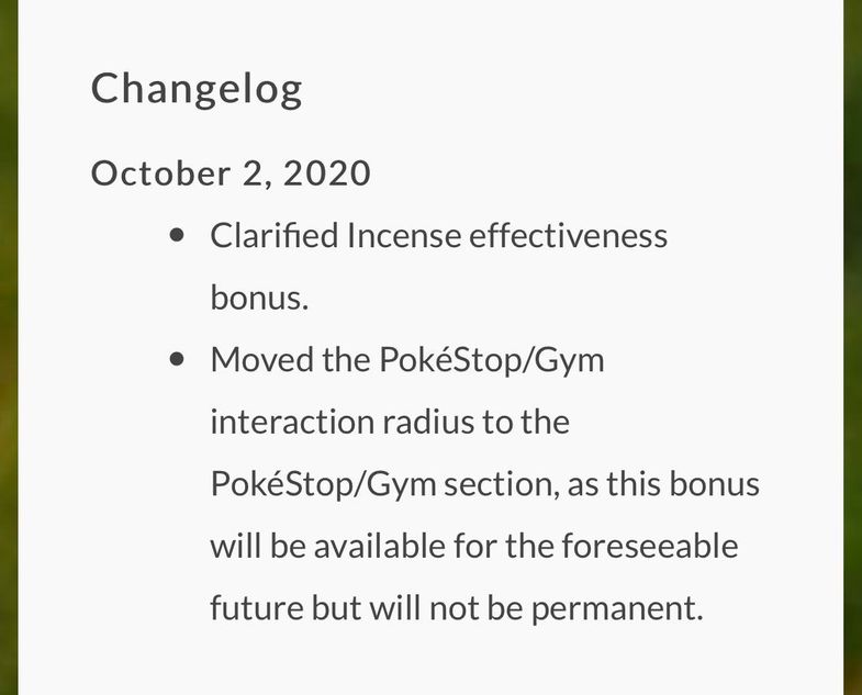 Pokemon GO - Pokestop Distance changes