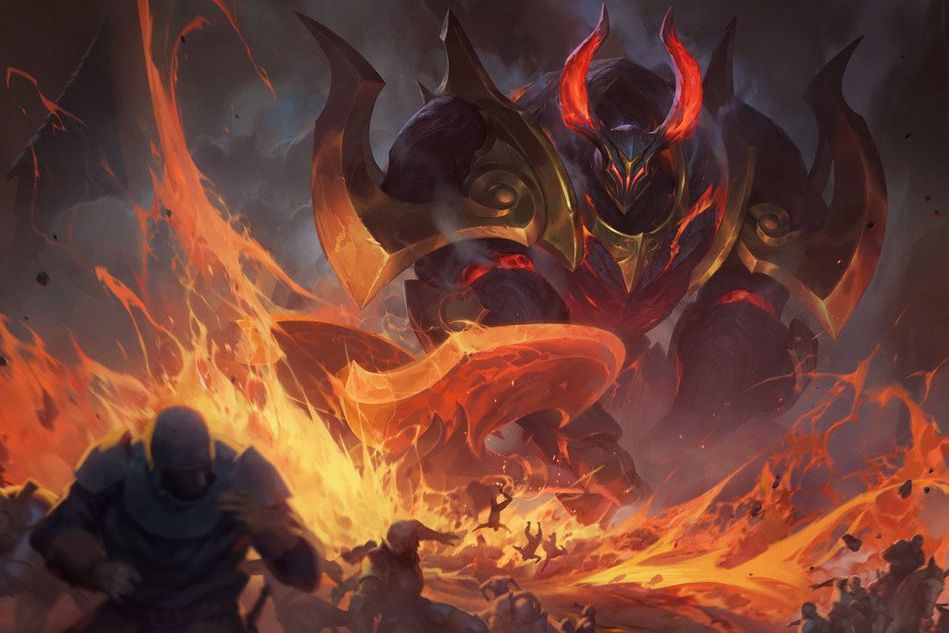 Splash art for Infernal Mordekaiser in League of Legends