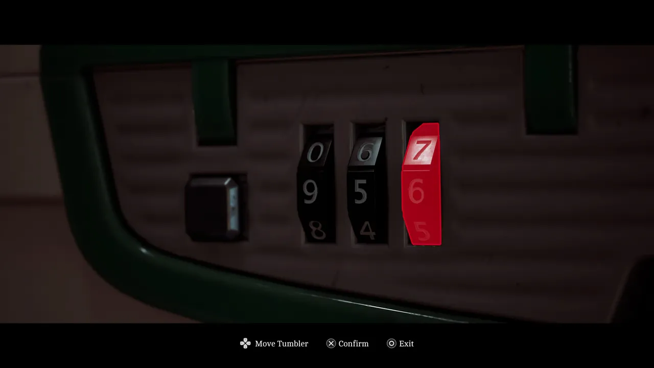 One of the box's two combination pads, set using the first and last three digits of the correct ET Code.