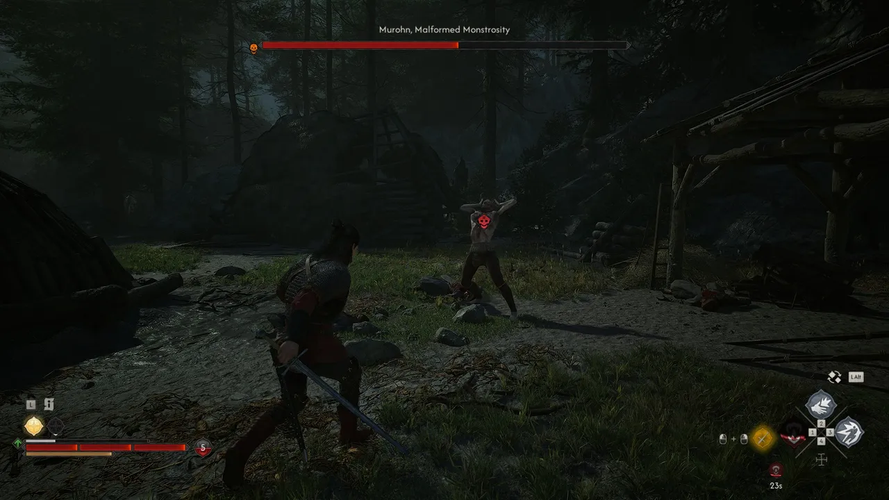 The Blood of Dawnwalker: Enemy performing an unblockable attack