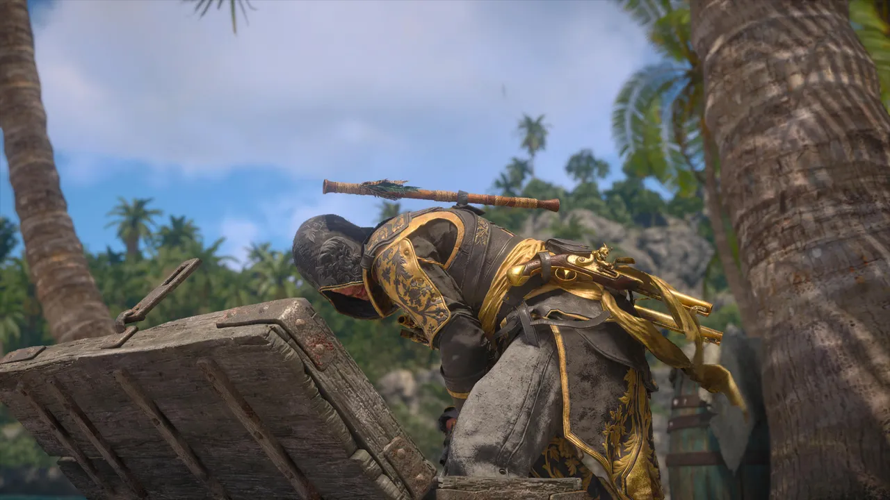 Some treasure chests contain plans for upgrading the Jackdaw. You'll have to find them all anyway, so keep doing it; eventually, you'll find all the necessary ones.