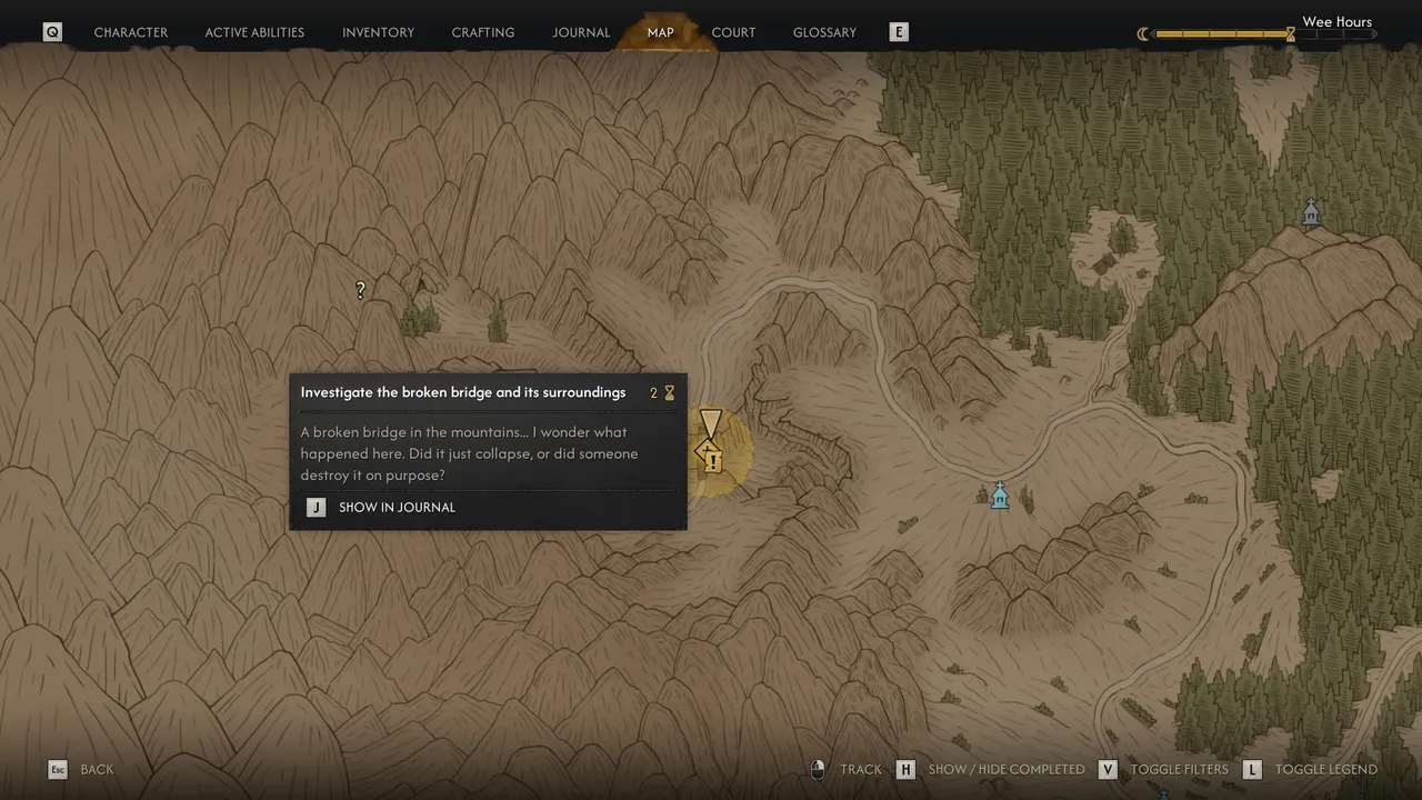 The Blood of Dawnwalker: The location where you start The Cursed Chasm