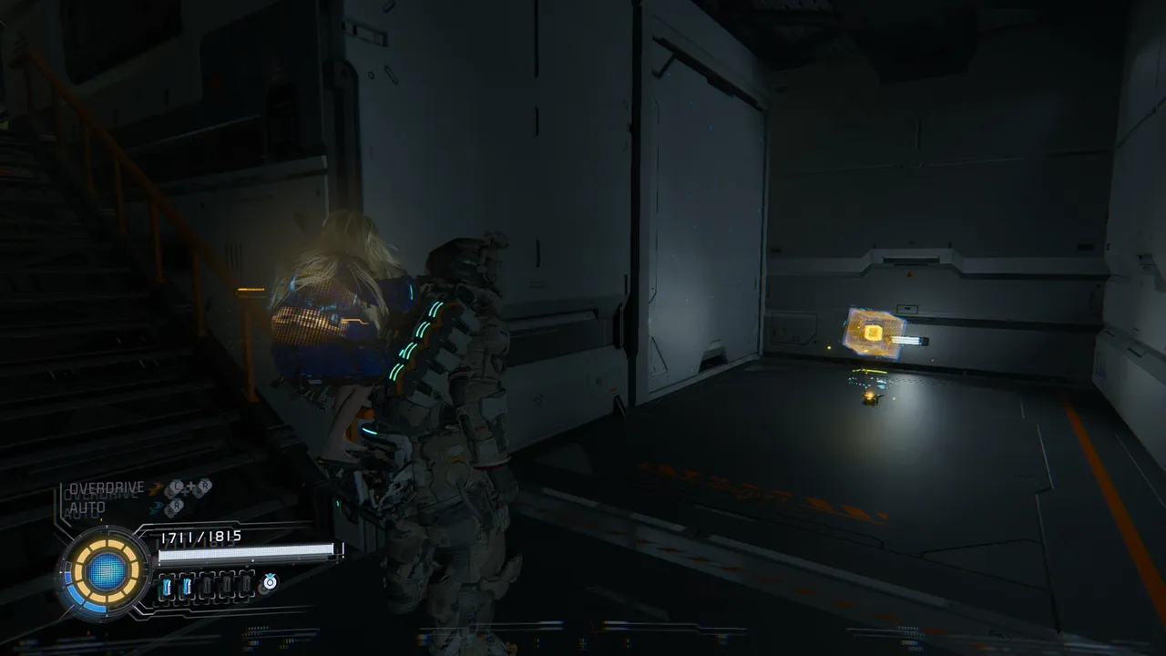 The upgrade cube and the illusory wall are at the end of this corridor.