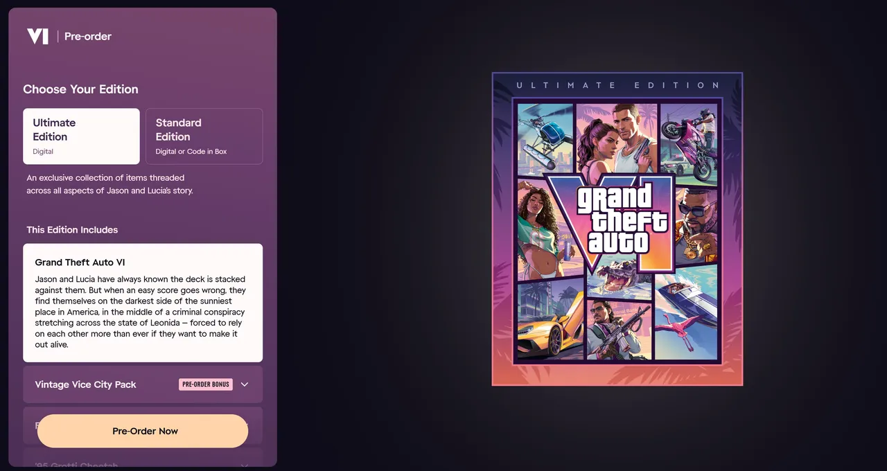 Players can choose between the Standard and Ultimate editions, with the Ultimate sold digitally only.