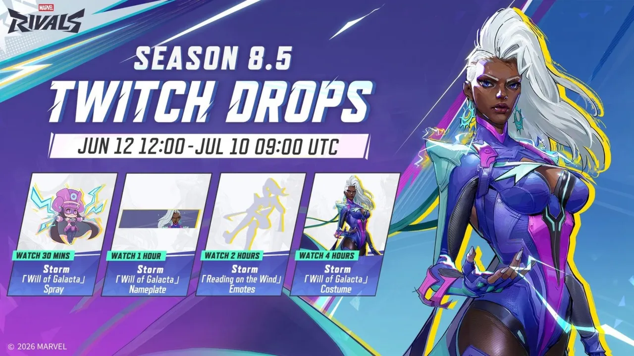 All Marvel Rivals Season 8.5 Twitch Drops