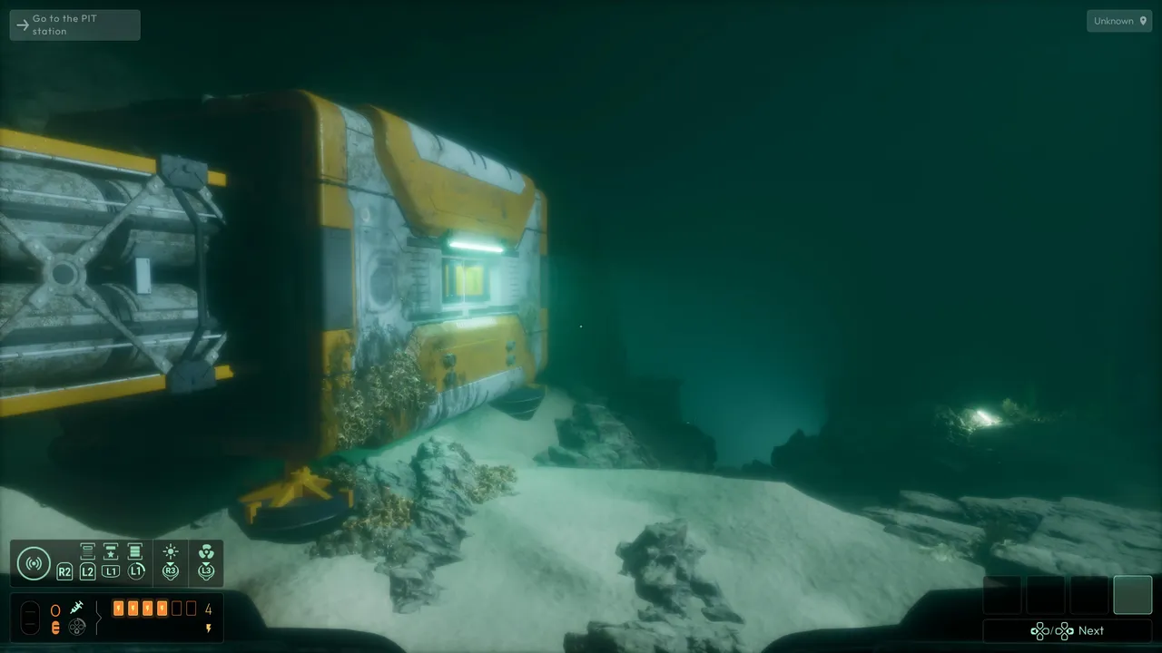 The ocean floor around the PIT station is one of the game's more atmospheric and visually competent moments.