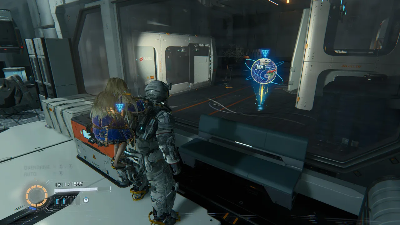 The REM is visible from the main corridor as you pass through. Keep moving rather than searching for a way in from here. The entrance comes just before the yellow light wall ahead.