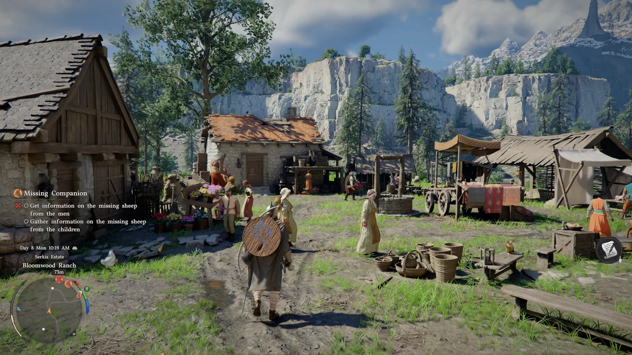 Finding information on missing sheep is about as exciting as it sounds. This is the kind of quest design that has dominated my first ten hours.