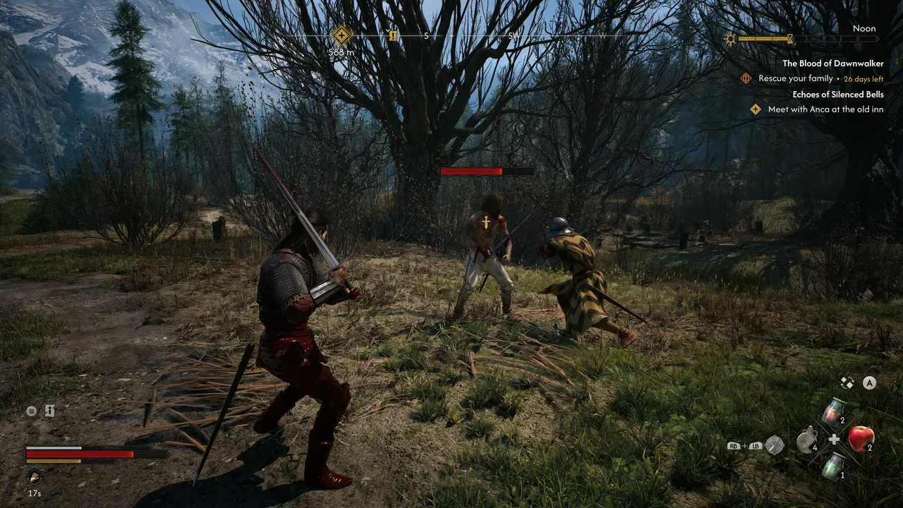 The Blood of Dawnwalker's directional combat looks stylish, but rarely feels as good as it looks.