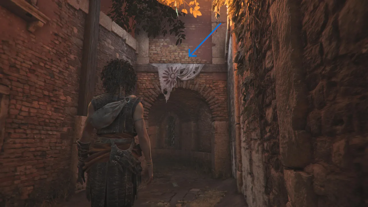 The first cloth is hanging right above Sophia.