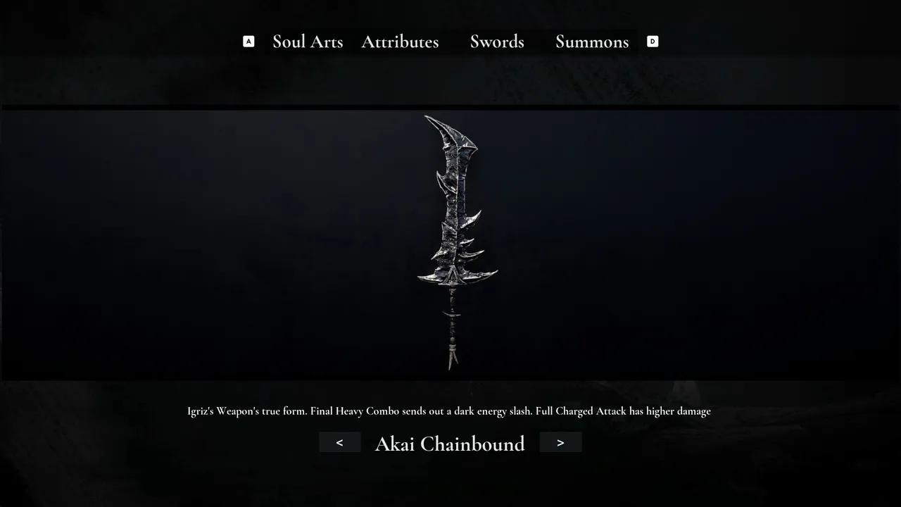 One of Dinoblade's acquirable blades, the Akai Chainbound