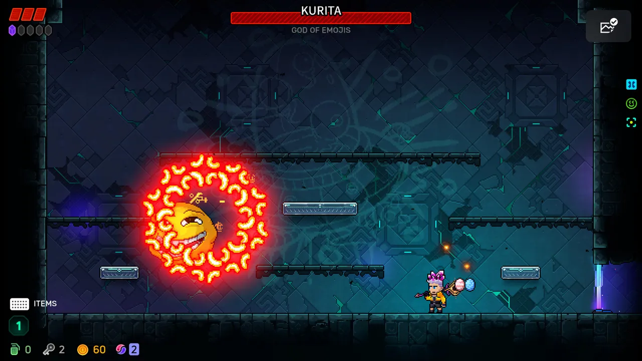 The bosses are very creative in Neon Abyss 2.