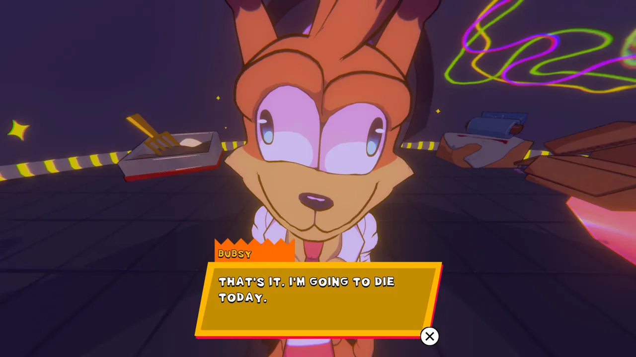 Bubsy never lets us forget that he is too old for this.