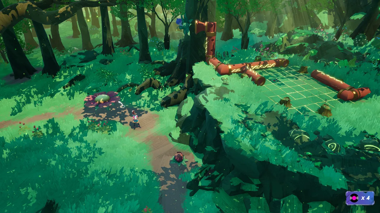 Exploring an enchanted woodland in People of Note, where giant musical instruments lie scattered among ancient roots