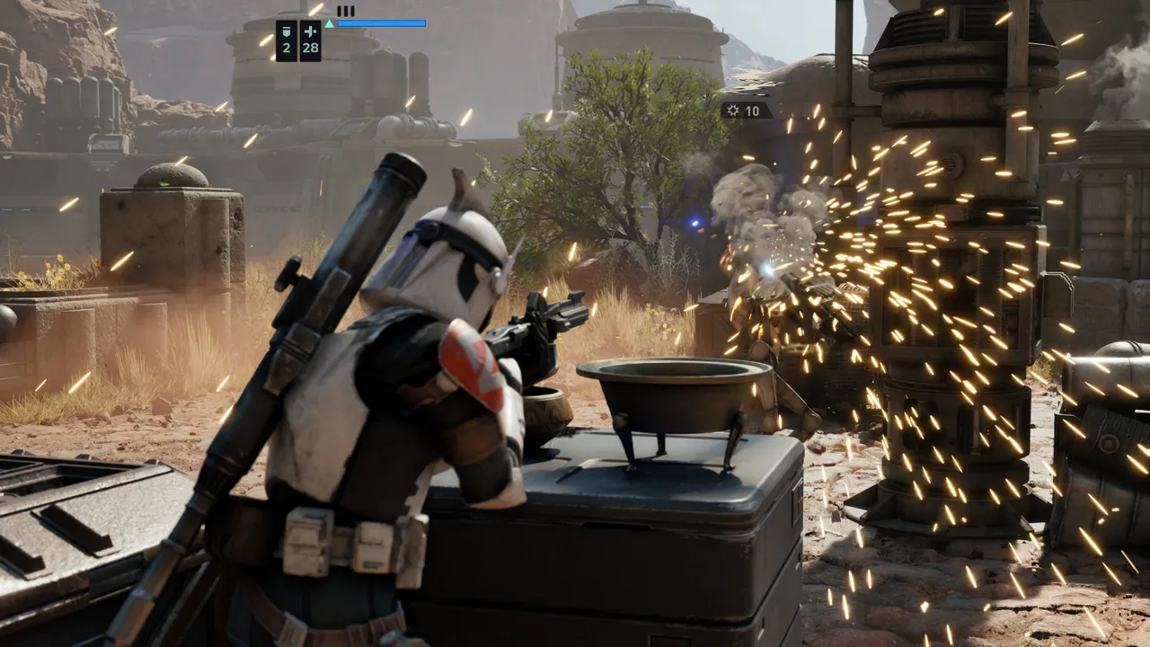 VFX like explosions, smoke and particles from gunshots are particularly impressive in Star Wars Zero Company