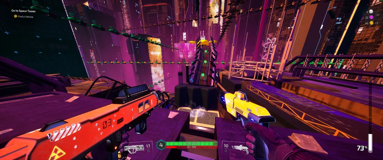Gunstoppable in its all-colourful glory. The game looks just beautiful.