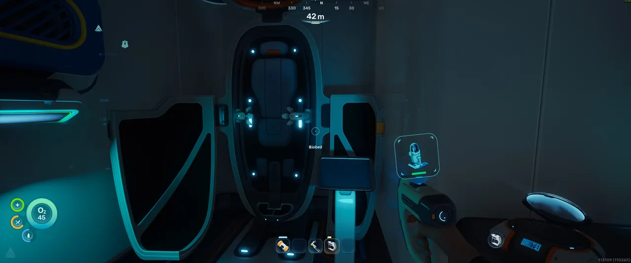 The biobed is the large pod-shaped device in the centre of the lifepod. Scan it first, then interact with it to receive the inventory expansion.