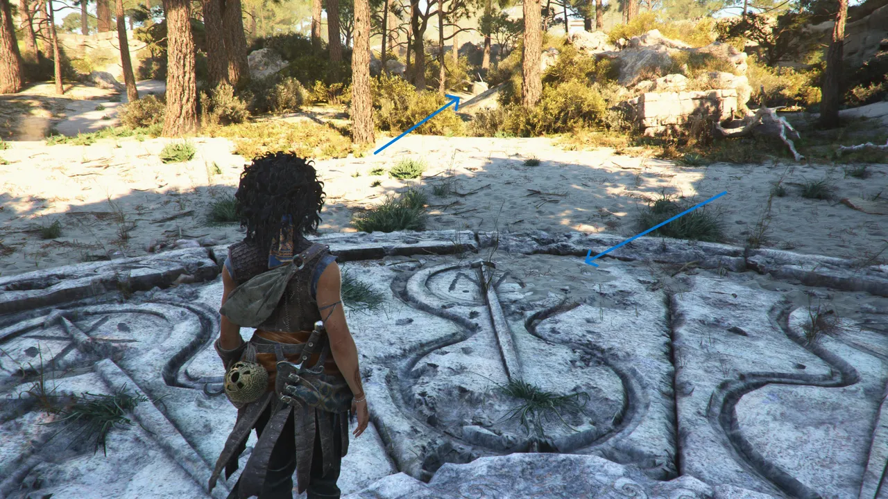 Following the sing on the ground leads Sophia to her next clue.