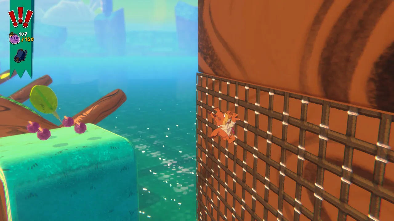 Bubsy is as agile as you'd expect a cat to be, he can jump, glide, and wall climb.