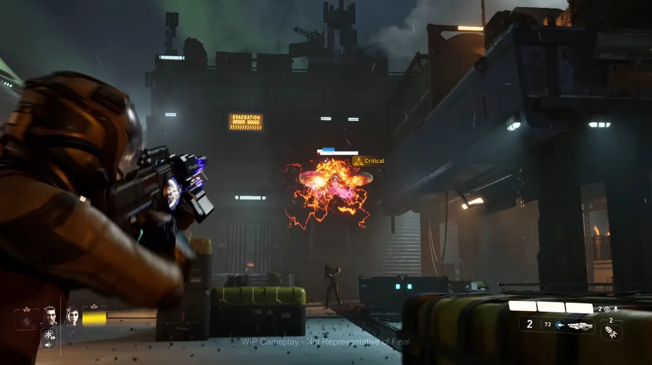 The cover-based combat shown is brief but familiar territory for Mass Effect fans
