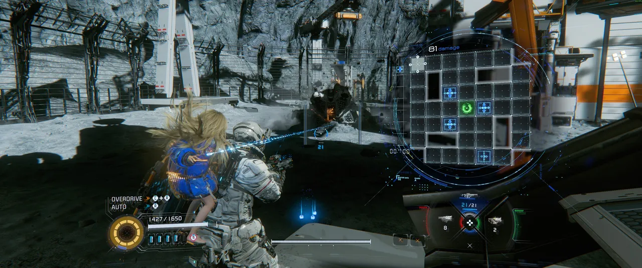 As soon as you're back on the stairs, start hacking and shooting LunaDigger.