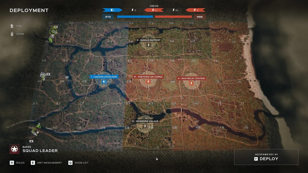 Capture points are arranged in a cross-shaped layout, with teams free to attack and capture them in any order
