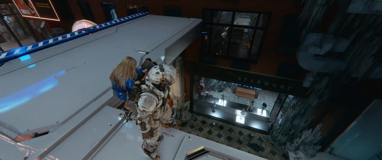 The safe box is hidden above this very shop front. You'll stop here naturally during the story, but the route up isn't obvious from ground level.
