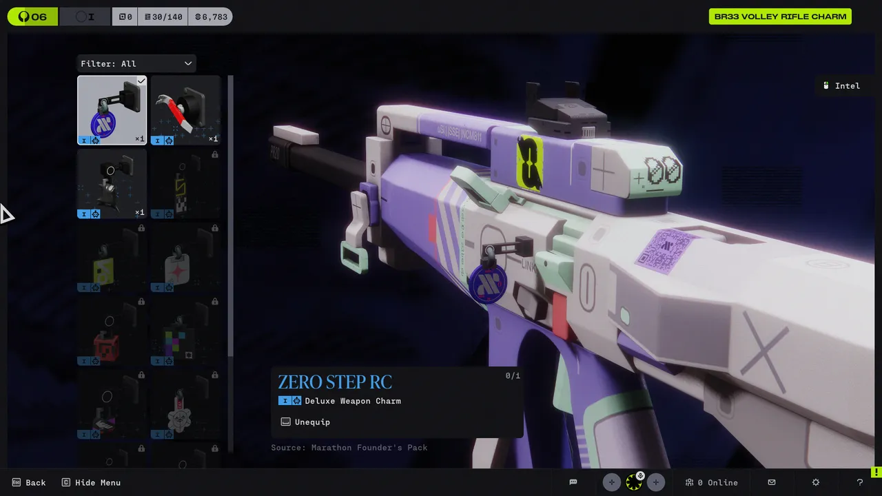 The cosmetic restriction limits how many stickers and charms can be equipped across weapons at any one time