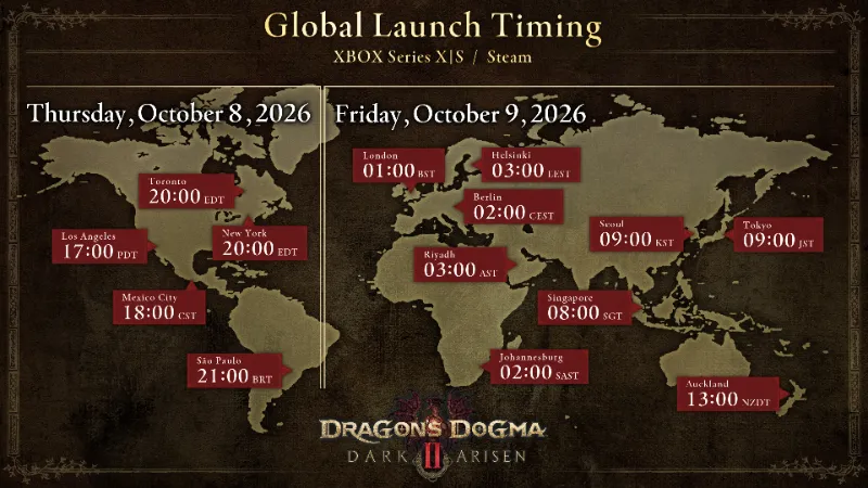 Dragon’s Dogma 2: Dark Arisen release times