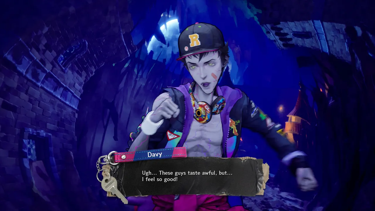 Davy is the zombie hero; what a strange setting.