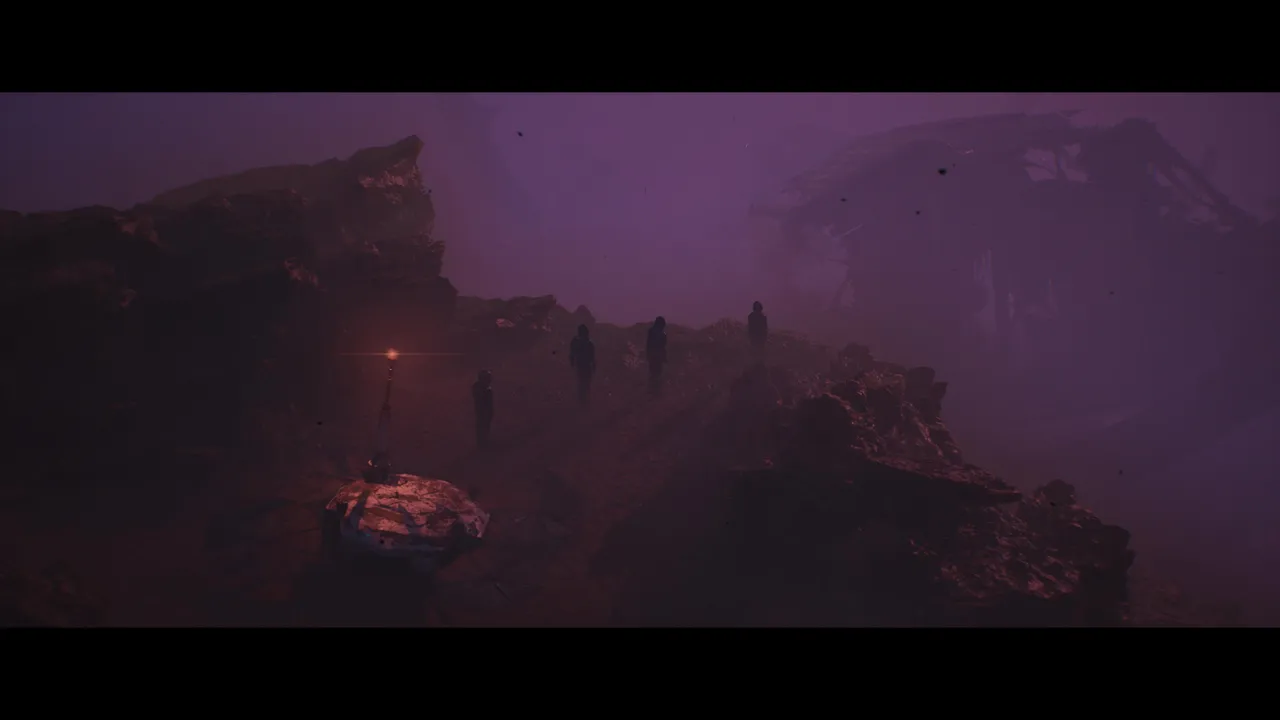 The surface of Tau Ceti f is as haunting as it is beautiful. A purple, fog-drenched wasteland that makes it abundantly clear nobody was meant to be here.