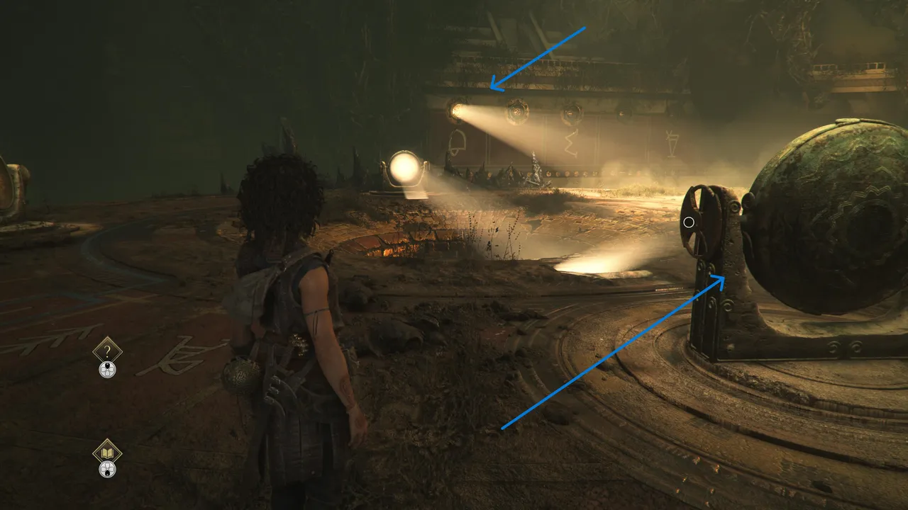 Use the lens to shine a light on the second symbol, in order to connect the two.
