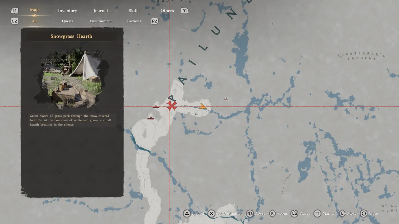 Crimson Desert: Snowgrass Heart camp location