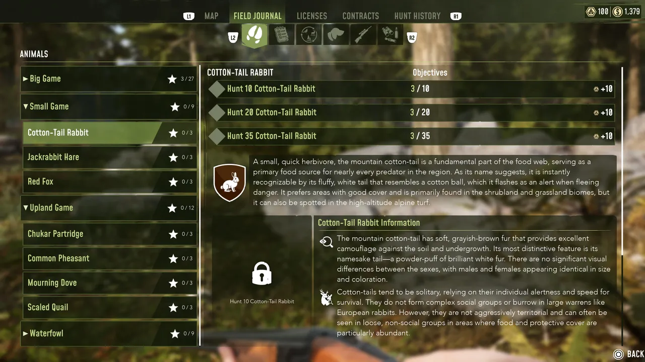 You're not just hunting, you're also learning.