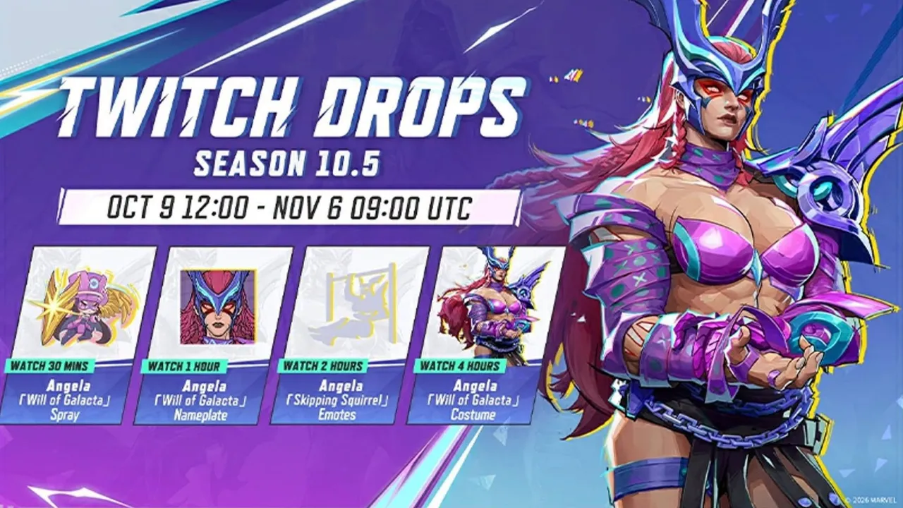 Marvel Rivals Season 10.5 Twitch Drops