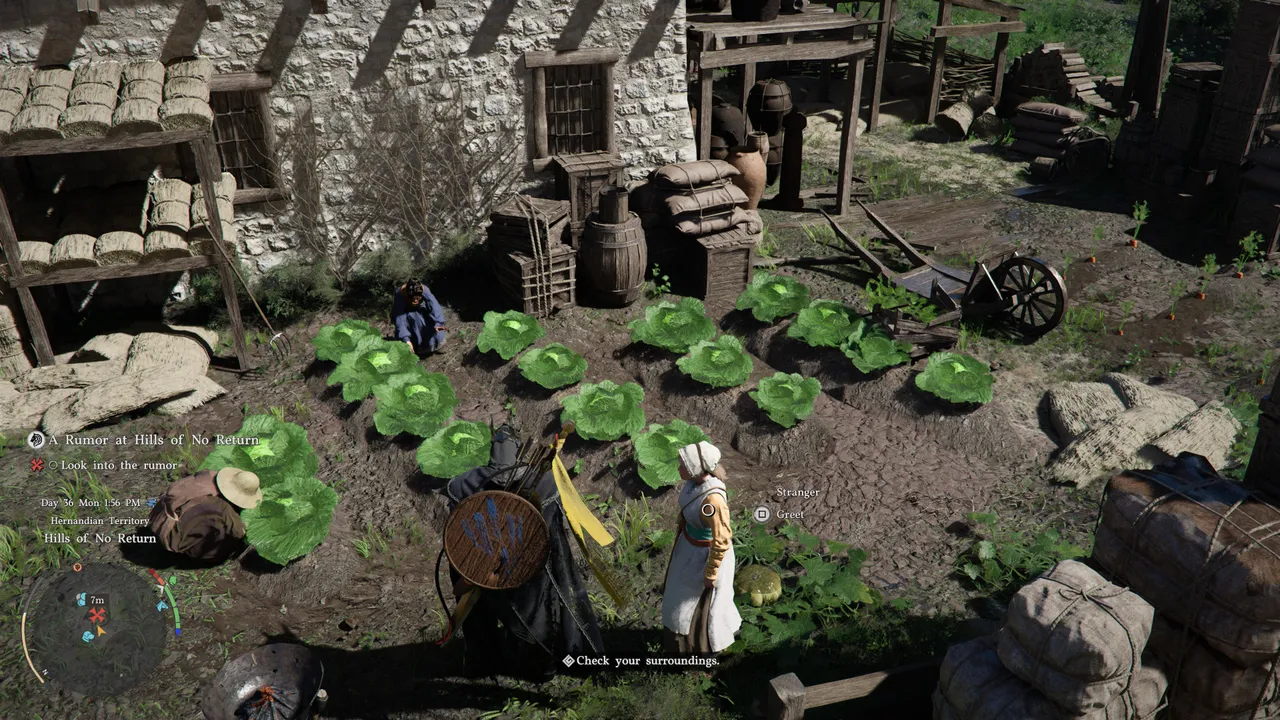 A quiet farm in Hills of No Return – side quests take you to the most unexpected places.