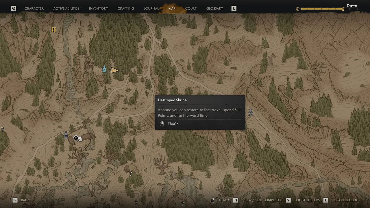 Destroyed Shrines need to be restored to unlock fast travel