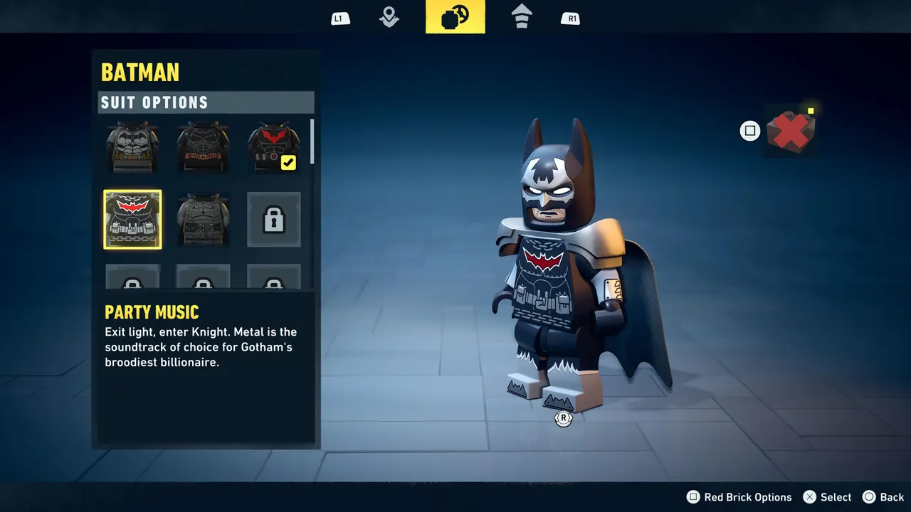 The game offers a plethora of Batman suits, inspired by games, shows, and comics.