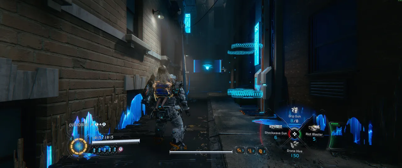 This is the Side Alley in Mass Production Array. The Sweeper bot is at the dead end of one of the alleys here. Head in and look for it before engaging anything else.