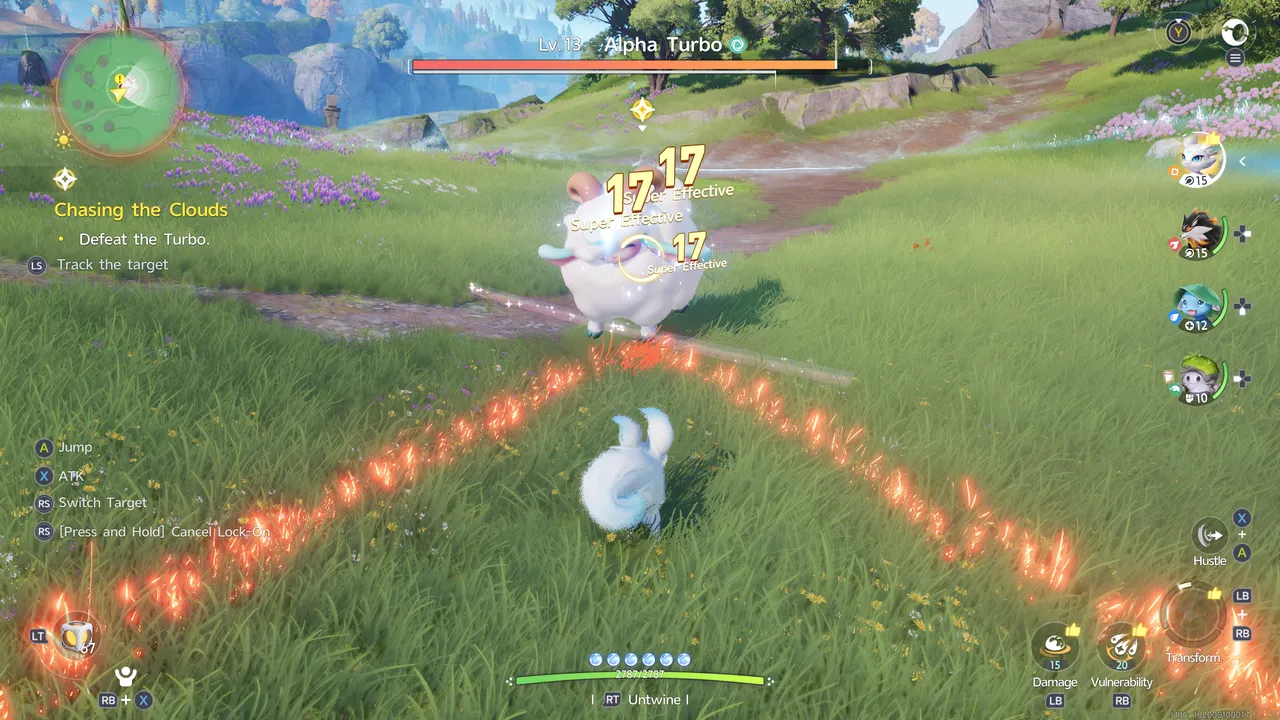 Defeating bigger Aniimo is part of its gameplay repertoire.