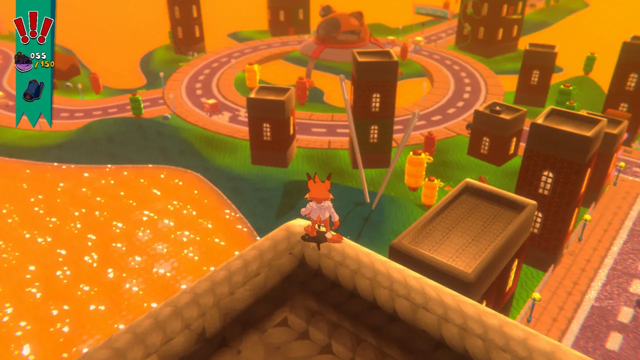 The game's vibrant cartoon style captures the classing PlayStation-era platformers.